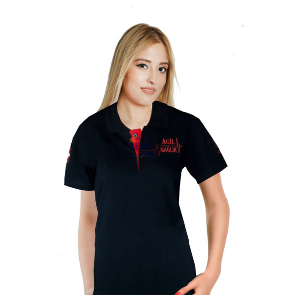 Özel Acil Sağlık Lacivert Polo Yaka T-Shirt