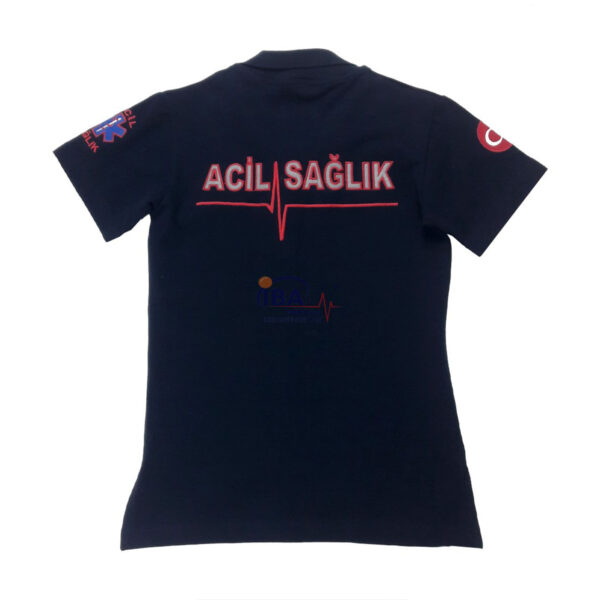 Özel Acil Sağlık Lacivert Polo Yaka T-Shirt - Görsel 5