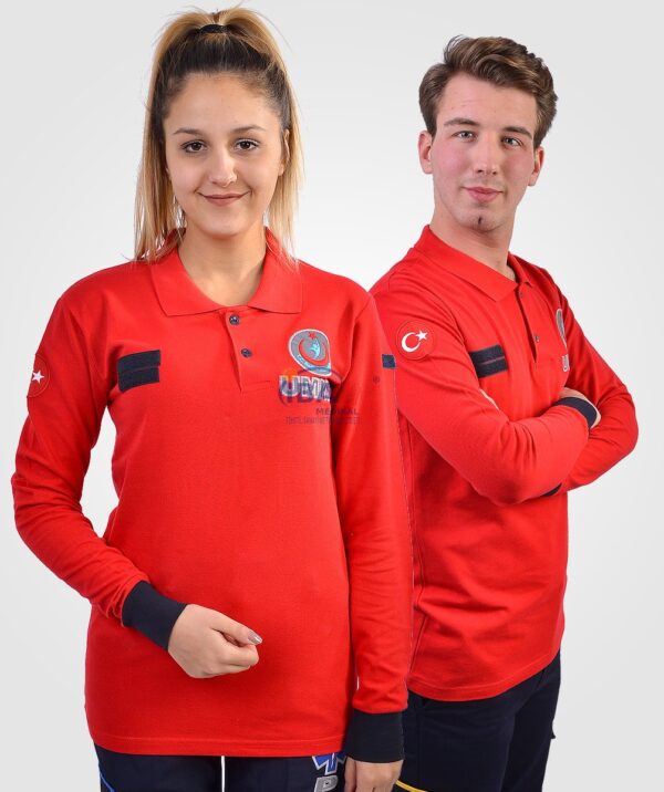 UMKE Kırmızı Polo Yaka UZUN T-Shirt