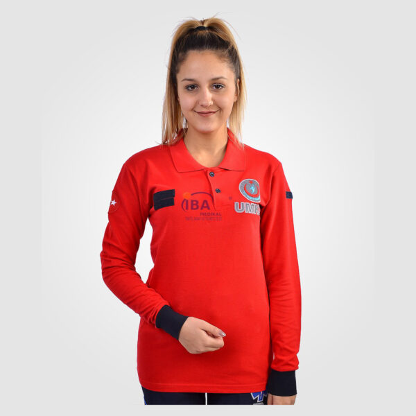 UMKE Kırmızı Polo Yaka UZUN T-Shirt - Görsel 5